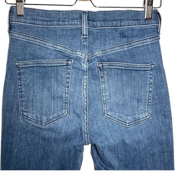 AYR Medium Blue Straight Leg The Pop Frayed Raw Hem Jeans 33 - Picture 9 of 14